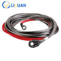 Synthetic electric winch rope for car